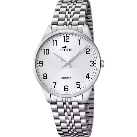 LOTUS - OROLOGIO ACCIAIO CLASSICO 15883/1 BIANCO BRACCIALE IN ACIAIO