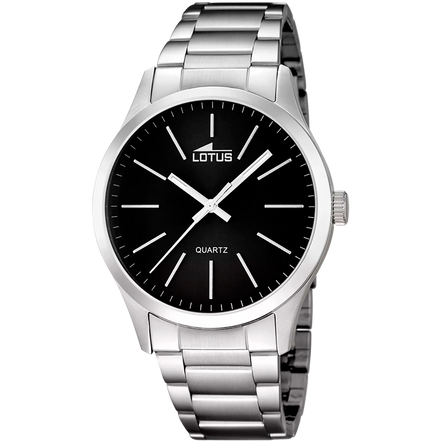 LOTUS  - OROLOGIO MINIMALIST 15959/3 NERO BRACCIALE IN ACIAIO