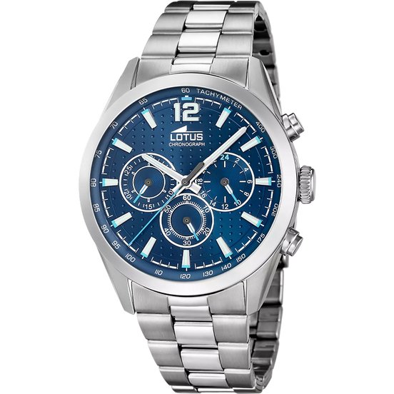 LOTUS - OROLOGIO  18152/C AZZURO CINGHIA ACCIAIO INOSSIDABILE 316L