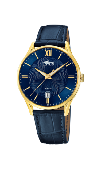 OROLOGIO LOTUS 18403/H AZZURO CINGHIA PELLE, UOMO