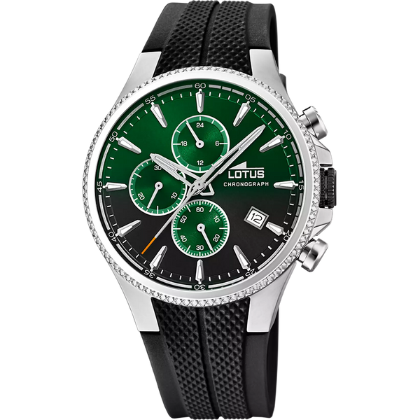 OROLOGIO LOTUS 18621/A VERDE CINGHIA GOMMA, UOMO