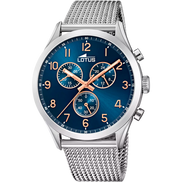 OROLOGIO LOTUS MINIMALIST 18637/3 AZZURO BRACCIALE IN ACIAIO, UOMO