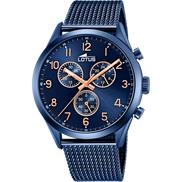 Lotus Minimalist orologio 43mm uomo azzurro bracciale in acciaio 18638/1