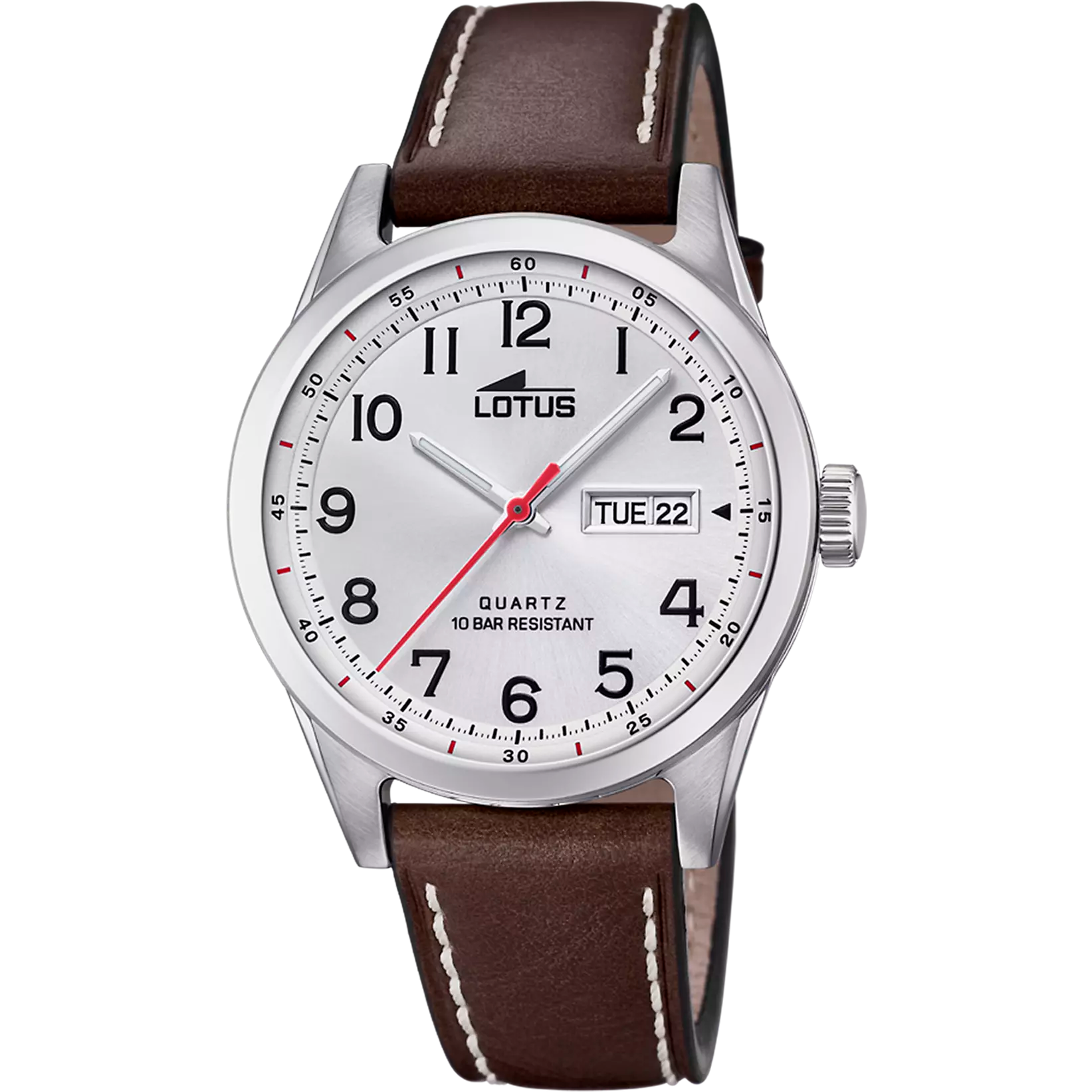 LOTUS - OROLOGIO  CLASSIC STEEL 18671/1 BLANCO, CINTURINO IN PELLE