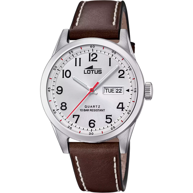 LOTUS - OROLOGIO  CLASSIC STEEL 18671/1 BLANCO, CINTURINO IN PELLE