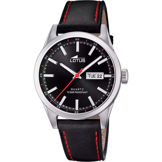 LOTUS  - OROLOGIO CLASSIC STEEL 18671/4 NERO CINTURINO IN PELLE