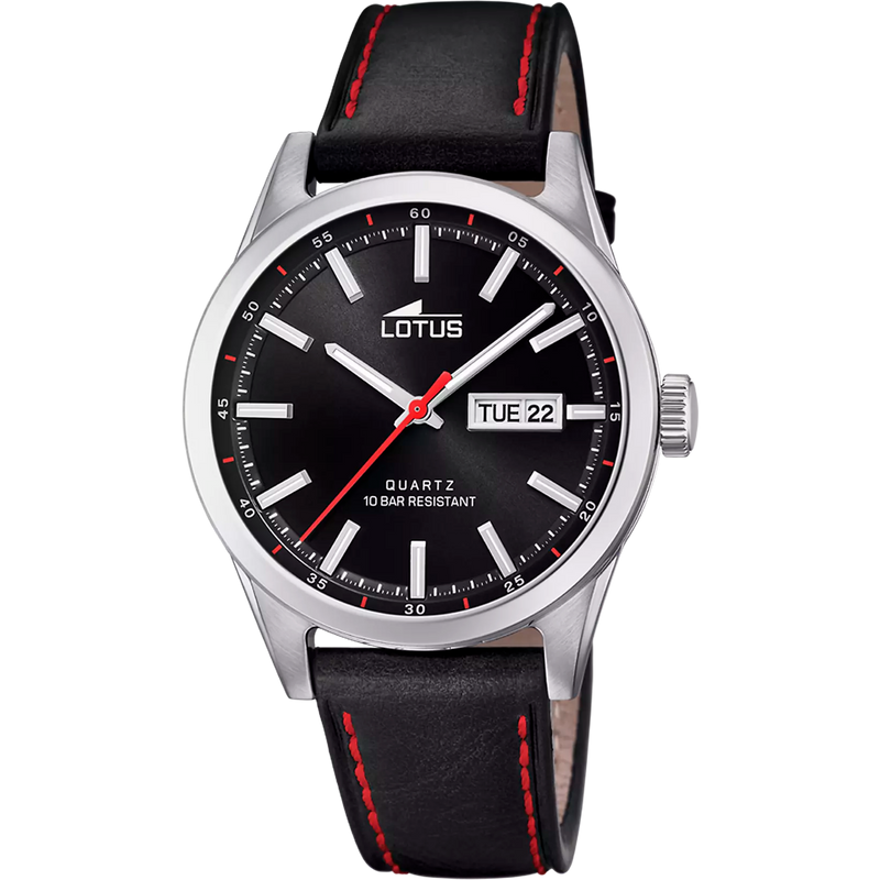 LOTUS  - OROLOGIO CLASSIC STEEL 18671/4 NERO CINTURINO IN PELLE