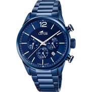 OROLOGIO LOTUS CHRONO 18680/1 AZZURO BRACCIALE IN ACIAIO, UOMO
