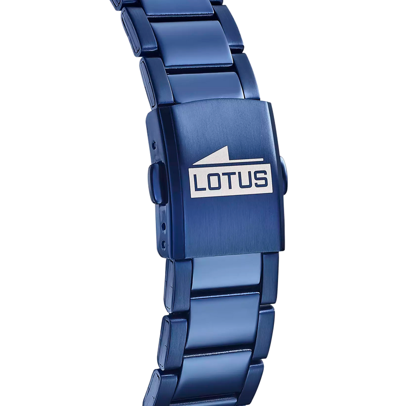OROLOGIO LOTUS CHRONO 18680/1 AZZURO BRACCIALE IN ACIAIO, UOMO