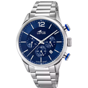 OROLOGIO LOTUS CHRONO 18688/1 AZZURO BRACCIALE IN ACIAIO, UOMO