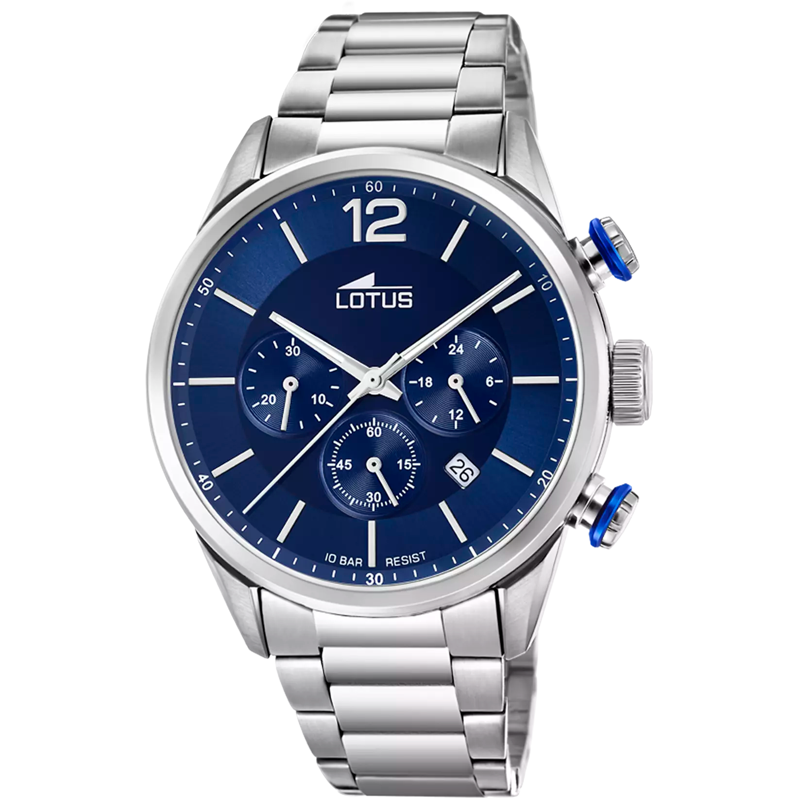 OROLOGIO LOTUS CHRONO 18688/1 AZZURO BRACCIALE IN ACIAIO, UOMO