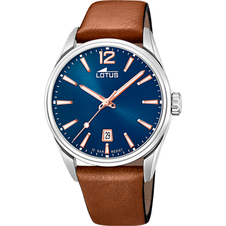 OROLOGIO LOTUS 18693/2 AZZURO CINGHIA PELLE, UOMO