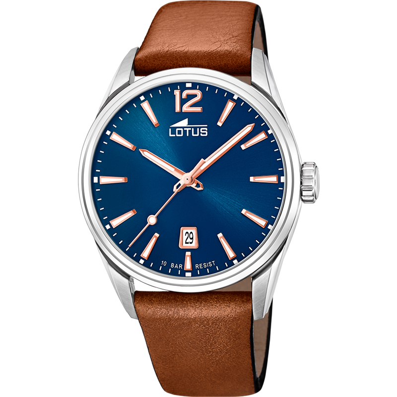 OROLOGIO LOTUS 18693/2 AZZURO CINGHIA PELLE, UOMO