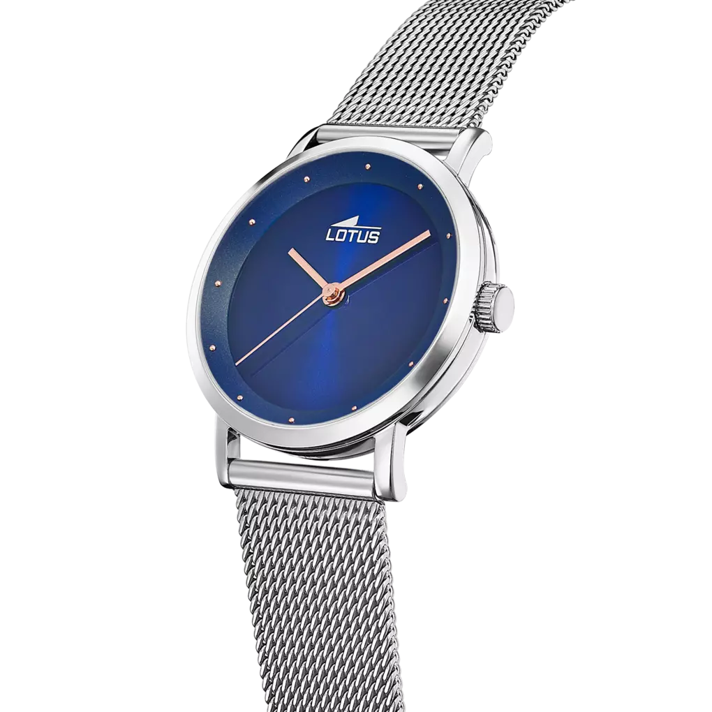 Lotus Trendy orologio 35mm donna azzurro bracciale in acciaio 18790/2