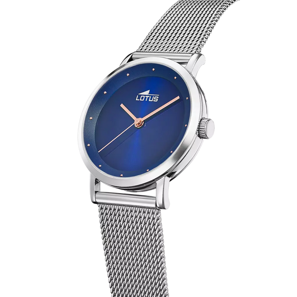 Lotus Trendy orologio 35mm donna azzurro bracciale in acciaio 18790/2
