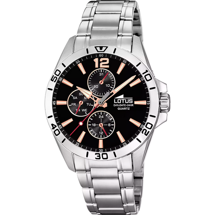 LOTUS - OROLOGIO 18812/6 NERO BRACCIALE IN ACIAIO