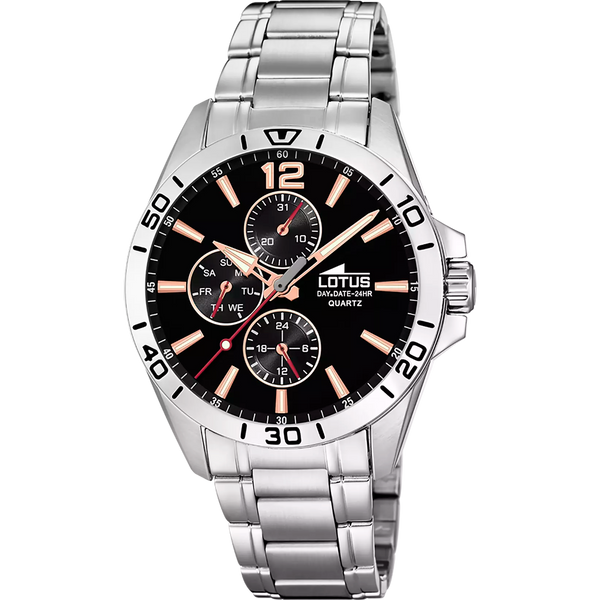 LOTUS - OROLOGIO 18812/6 NERO BRACCIALE IN ACIAIO