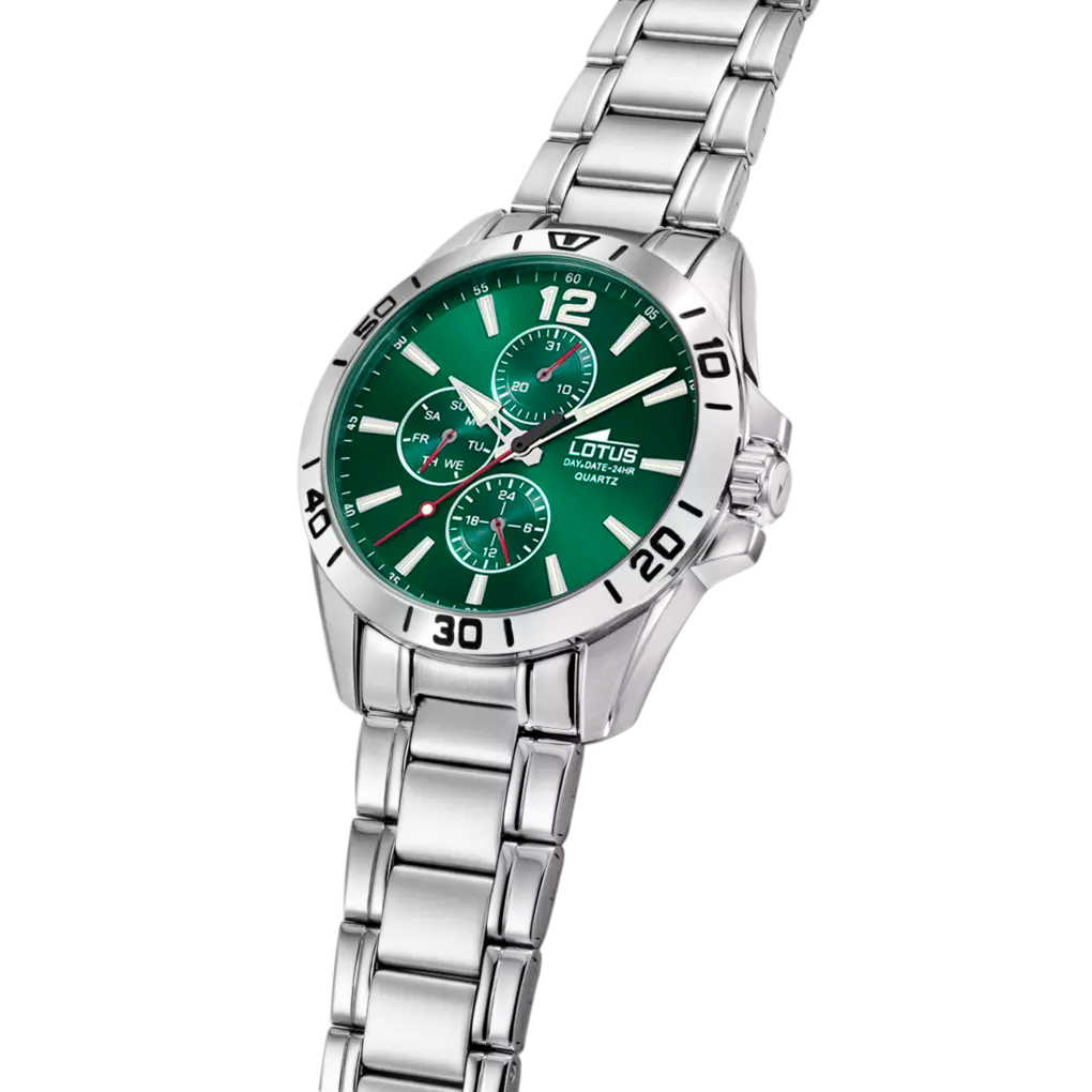 OROLOGIO LOTUS 18812/7 VERDE CINGHIA ACCIAIO, UOMO