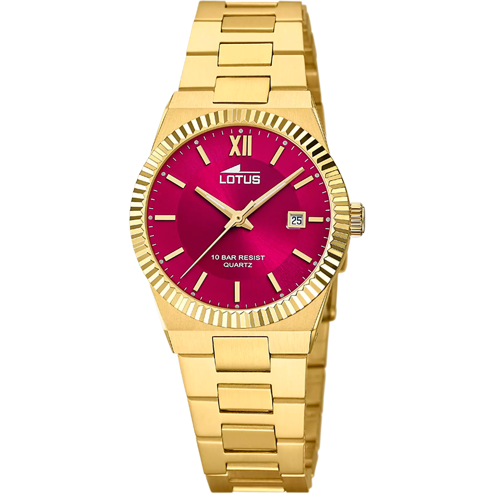 Lotus Orologio Acciaio Gold Solo Tempo Quadrante Bordeaux SKU LOT188402