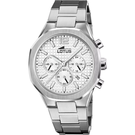 Lotus Orologio 18847/1 Acciaio Cronografo Quadrante Silver