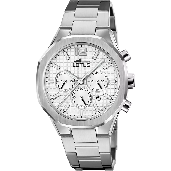 Lotus Orologio 18847/1 Acciaio Cronografo Quadrante Silver