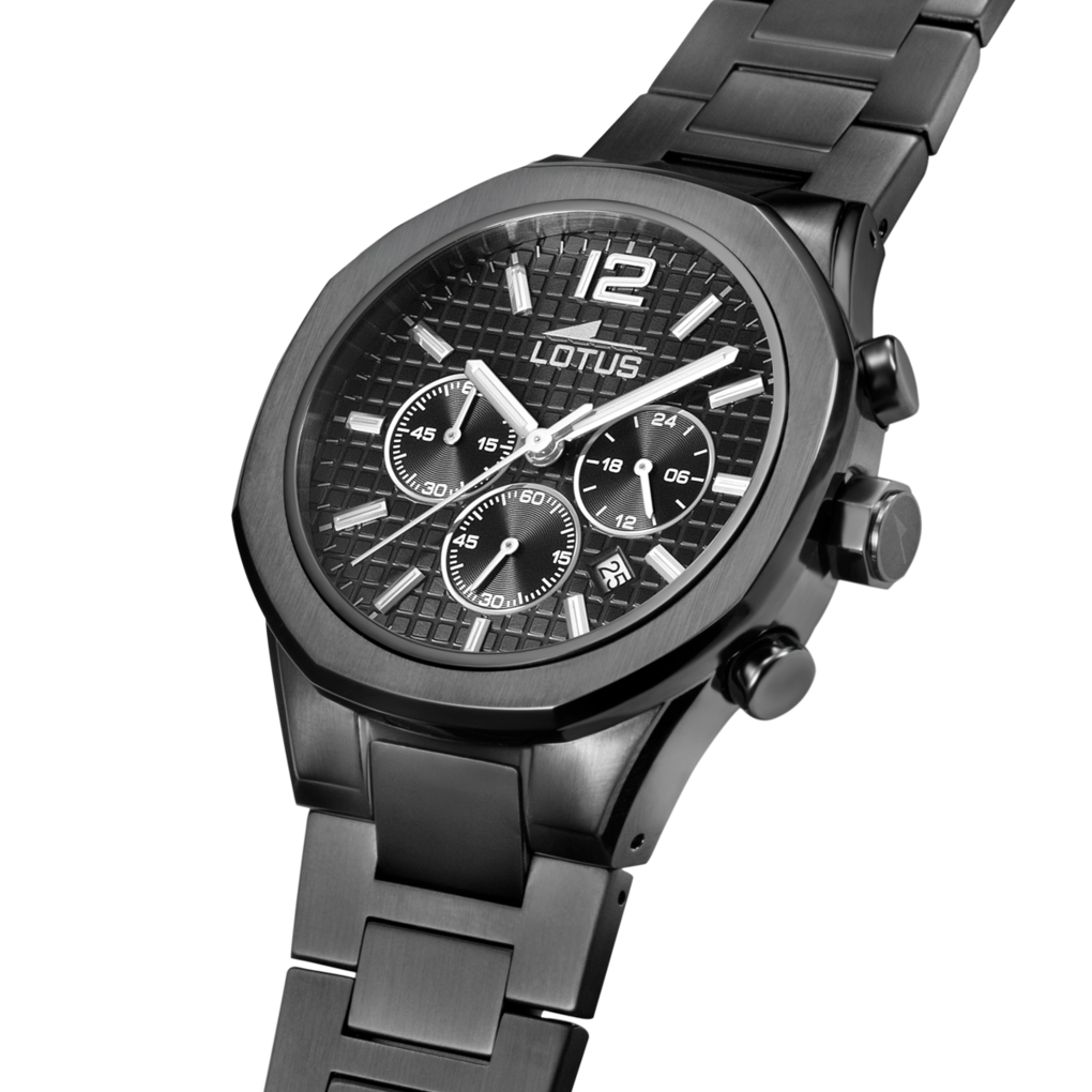 OROLOGIO LOTUS 18849/1 NERO CINGHIA ACCIAIO INOSSIDABILE 316L, UOMO