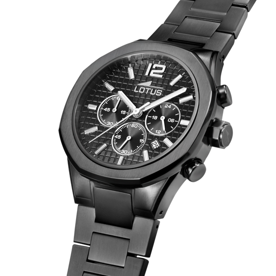 OROLOGIO LOTUS 18849/1 NERO CINGHIA ACCIAIO INOSSIDABILE 316L, UOMO