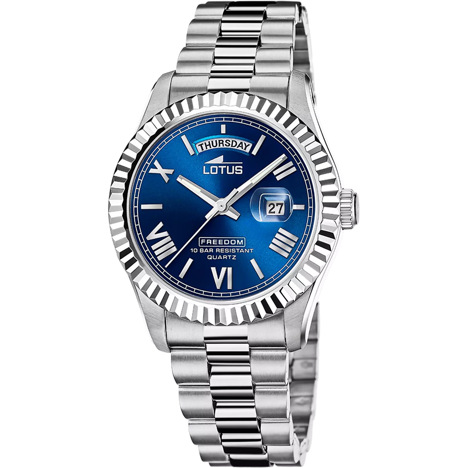 OROLOGIO LOTUS 18854/2 AZZURO CINGHIA ACCIAIO INOSSIDABILE 316L, UOMO