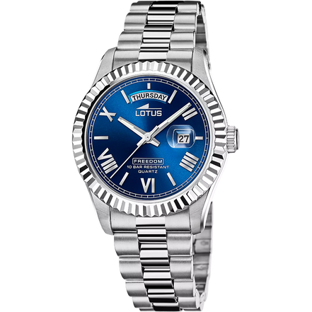 OROLOGIO LOTUS 18854/2 AZZURO CINGHIA ACCIAIO INOSSIDABILE 316L, UOMO