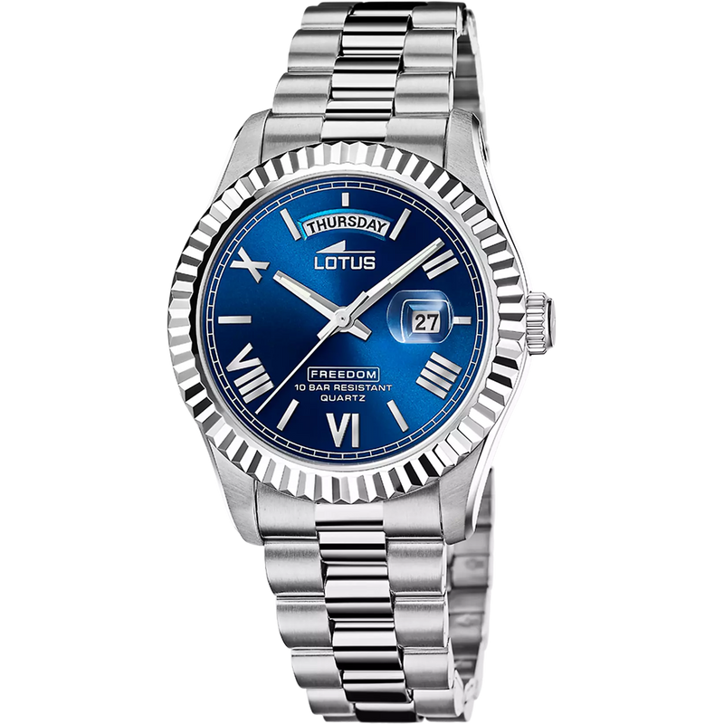 OROLOGIO LOTUS 18854/2 AZZURO CINGHIA ACCIAIO INOSSIDABILE 316L, UOMO
