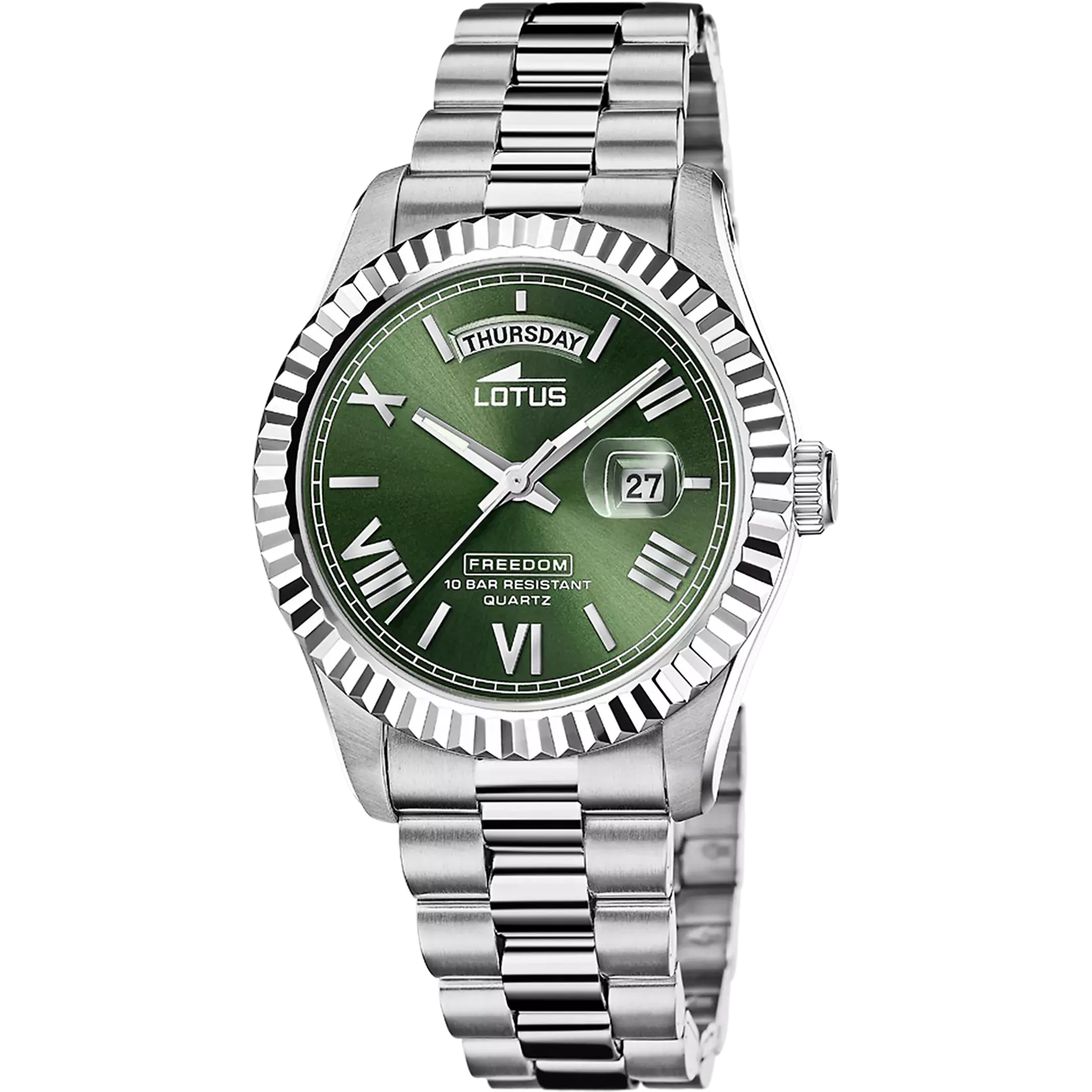 OROLOGIO LOTUS 18854/3 VERDE CINGHIA ACCIAIO INOSSIDABILE 316L, UOMO