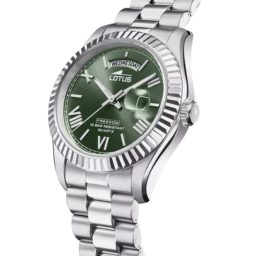 OROLOGIO LOTUS 18854/3 VERDE CINGHIA ACCIAIO INOSSIDABILE 316L, UOMO