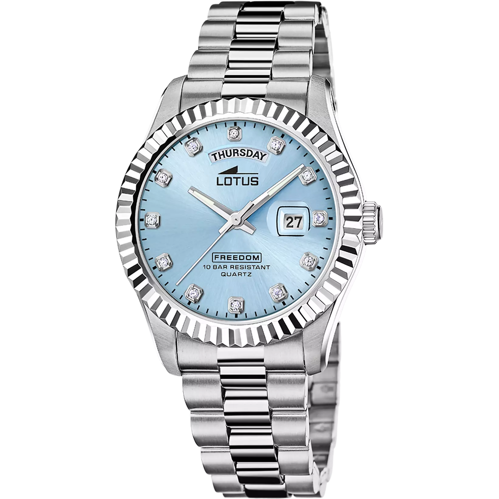 OROLOGIO LOTUS 18854/9 AZZURO CINGHIA ACCIAIO INOSSIDABILE 316L, UOMO