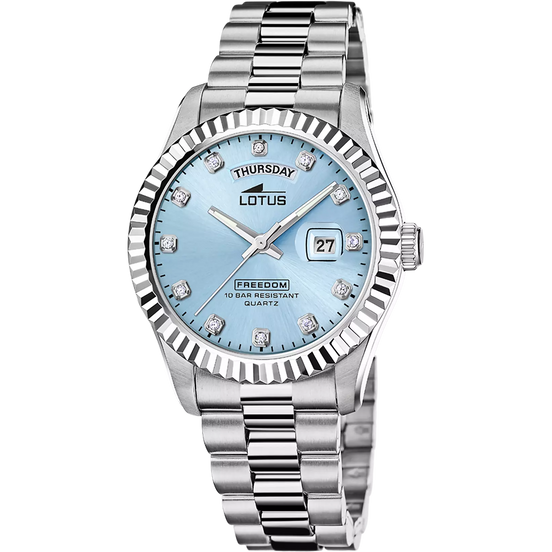 OROLOGIO LOTUS 18854/9 AZZURO CINGHIA ACCIAIO INOSSIDABILE 316L, UOMO