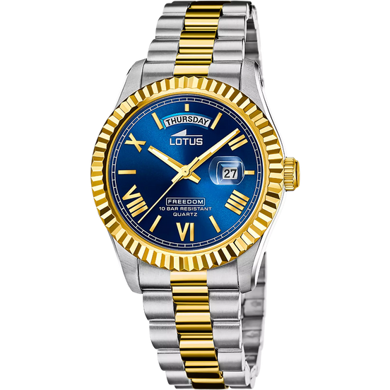 OROLOGIO LOTUS 18855/2 AZZURO CINGHIA ACCIAIO INOSSIDABILE 316L, UOMO