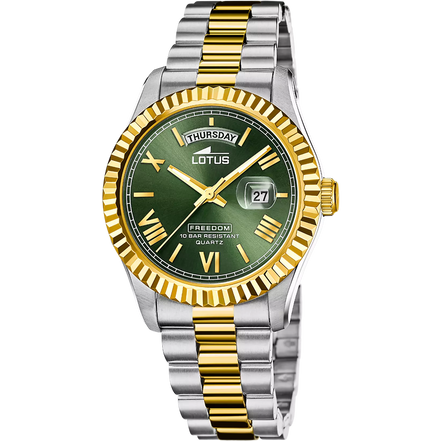 LOTUS OROLOGIO  18855/3 VERDE CINGHIA ACCIAIO INOSSIDABILE 316L