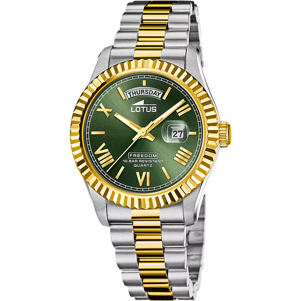 LOTUS OROLOGIO  18855/3 VERDE CINGHIA ACCIAIO INOSSIDABILE 316L