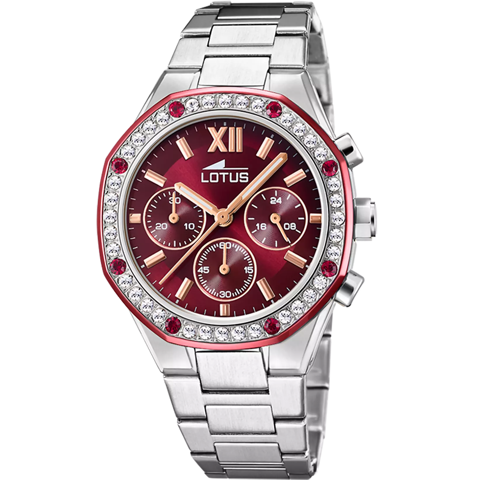 OROLOGIO LOTUS 18872/3 BORDEAUX CINGHIA ACCIAIO INOSSIDABILE 316L, DONNA