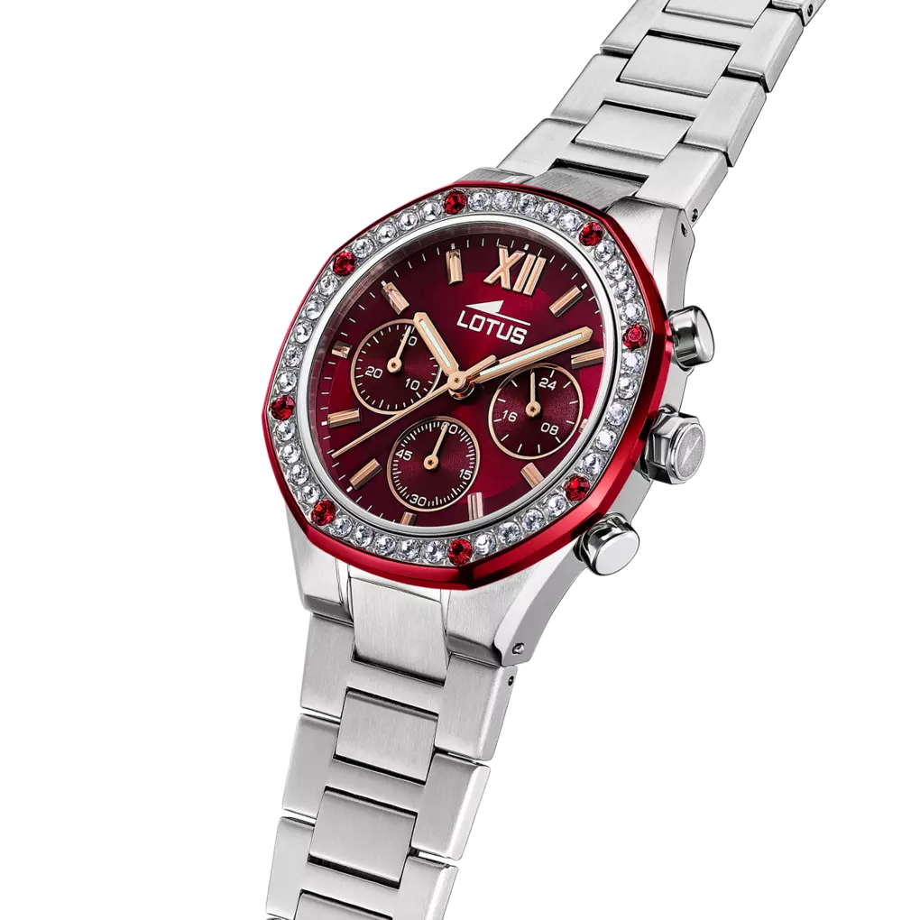 OROLOGIO LOTUS 18872/3 BORDEAUX CINGHIA ACCIAIO INOSSIDABILE 316L, DONNA