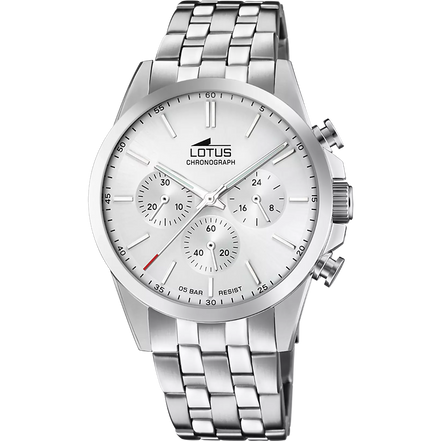 OROLOGIO LOTUS CHRONO 18989/1 BLANCO CINGHIA ACCIAIO INOSSIDABILE 316L, UOMO