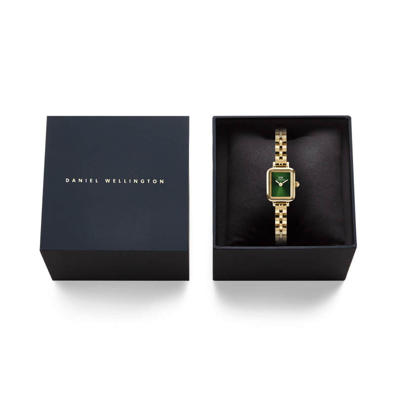 Daniel Wellington - Quadro Mini Arch 3-link Emerald Sunray Gold