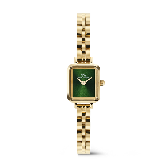 Daniel Wellington - Quadro Mini Arch 3-link Emerald Sunray Gold