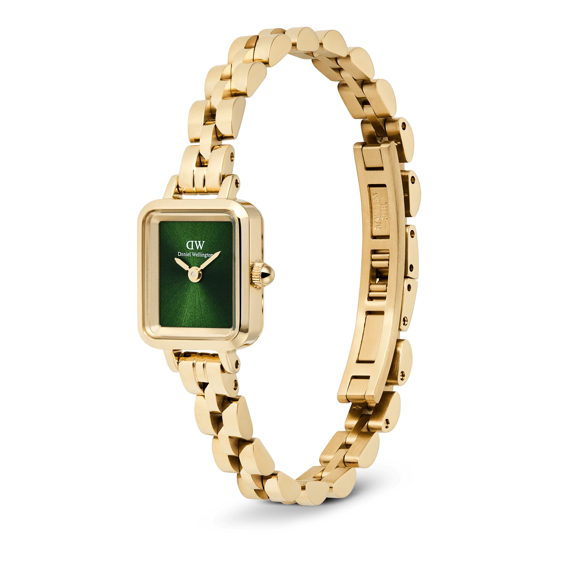 Daniel Wellington - Quadro Mini Arch 3-link Emerald Sunray Gold