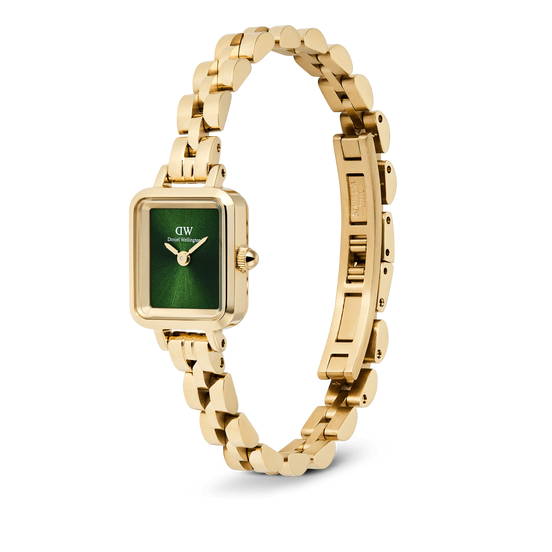 Daniel Wellington - Quadro Mini Arch 3-link Emerald Sunray Gold