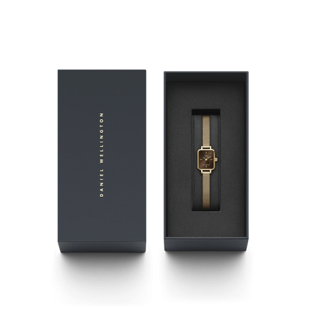 Daniel Wellington - Orologio Quadro Mini Evergold Amber