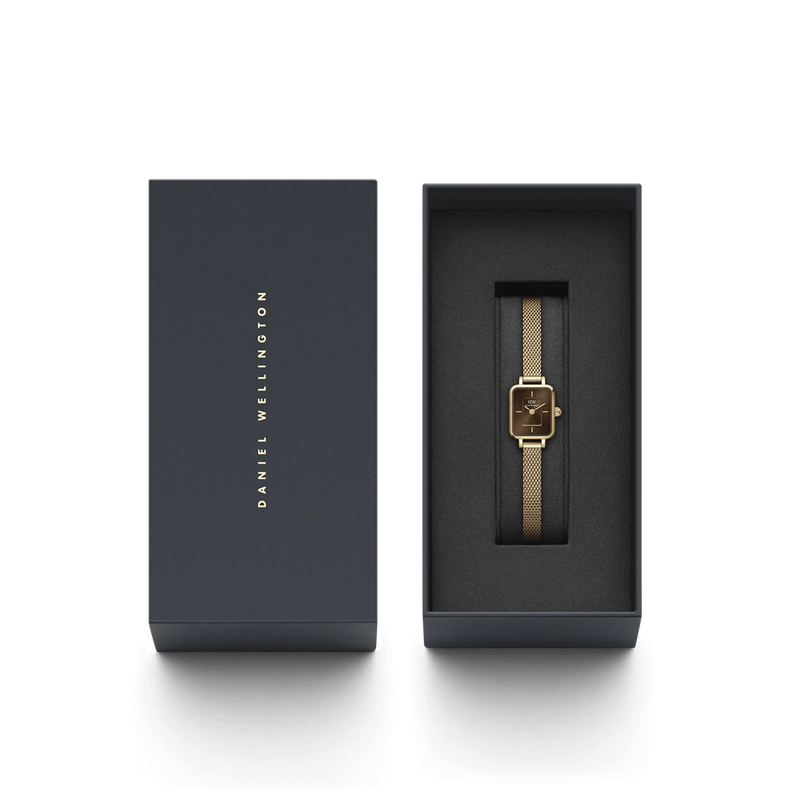 Daniel Wellington - Orologio Quadro Mini Evergold Amber