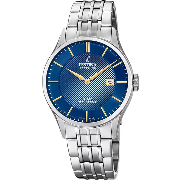Festina Swiss Made orologio uomo cinturino in acciaio F20005/3