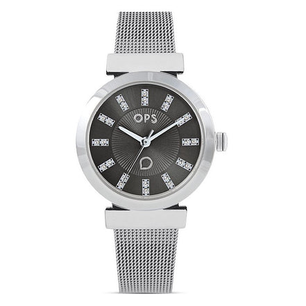 Orologio Donna Ops-Objects Acciaio Nero Zirconi Quarzo Solo Tempo OPSPW-907-2700