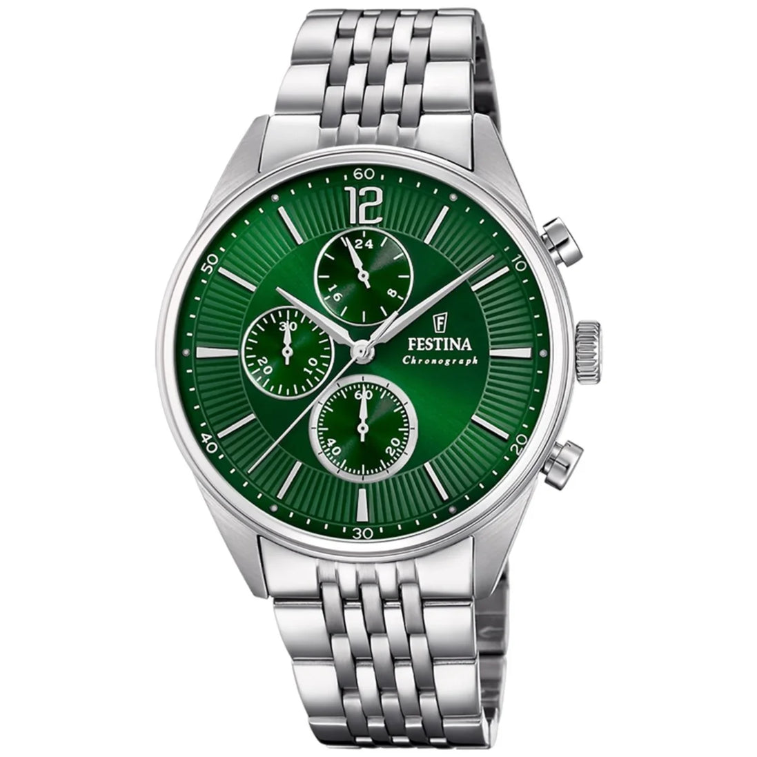 OROLOGIO FESTINA F20285/8 VERDE CON CINTURINO IN ACCIAIO, UOMO