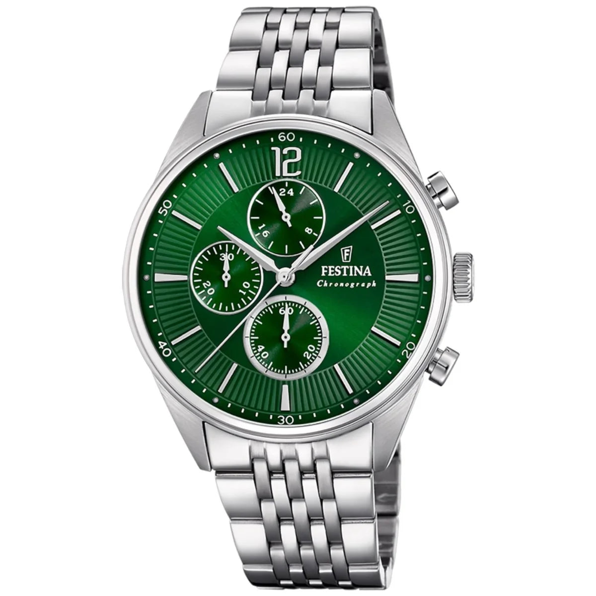 OROLOGIO FESTINA F20285/8 VERDE CON CINTURINO IN ACCIAIO, UOMO